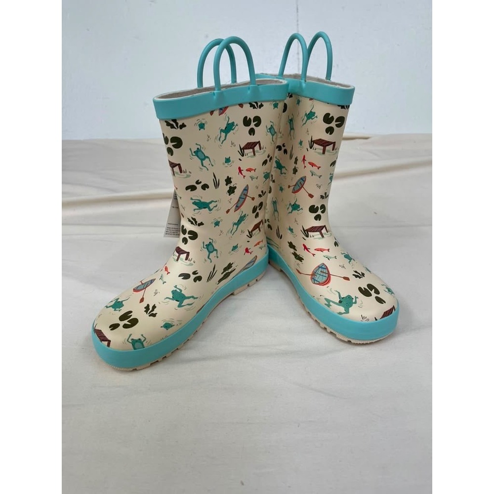 Amazon Essentials x Sofia Grainge Kids Frog Pond Print Rain Boots Size 2